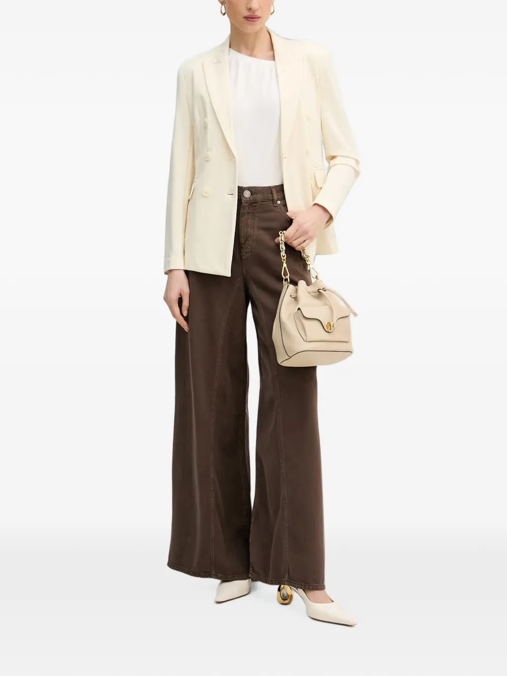 Silvian Heach Blazer met dubbele rij knopen Beige