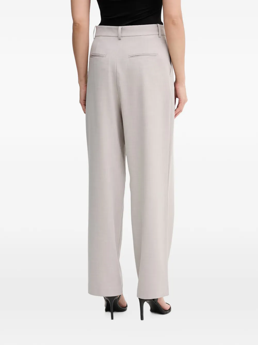 Sisley Pantalon met geplooid detail Beige