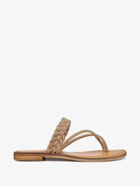 Geox Maddalusia C crystal-embellished braided sandals