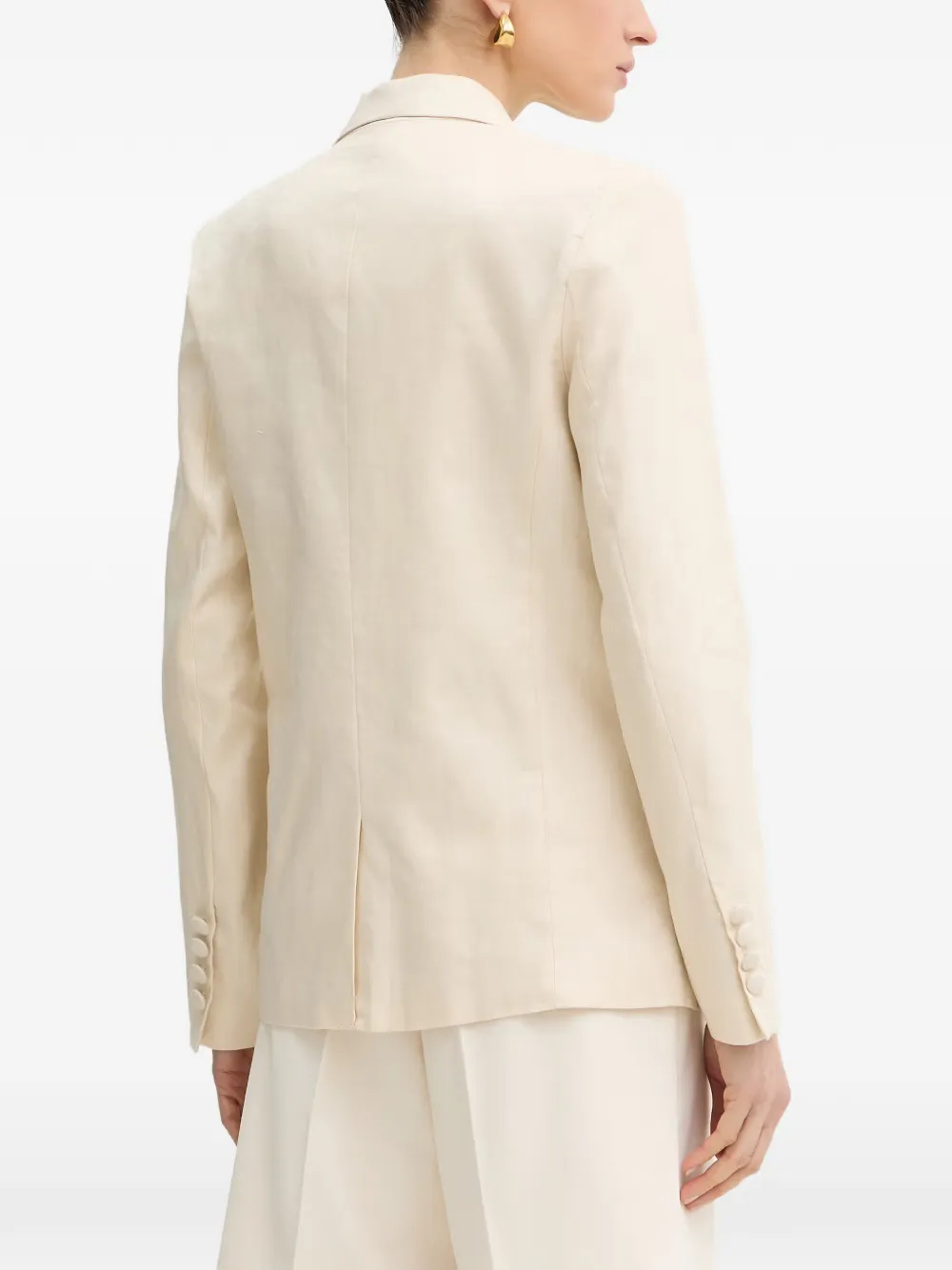 Silvian Heach Blazer met enkele rij knopen en gekerfde revers Beige