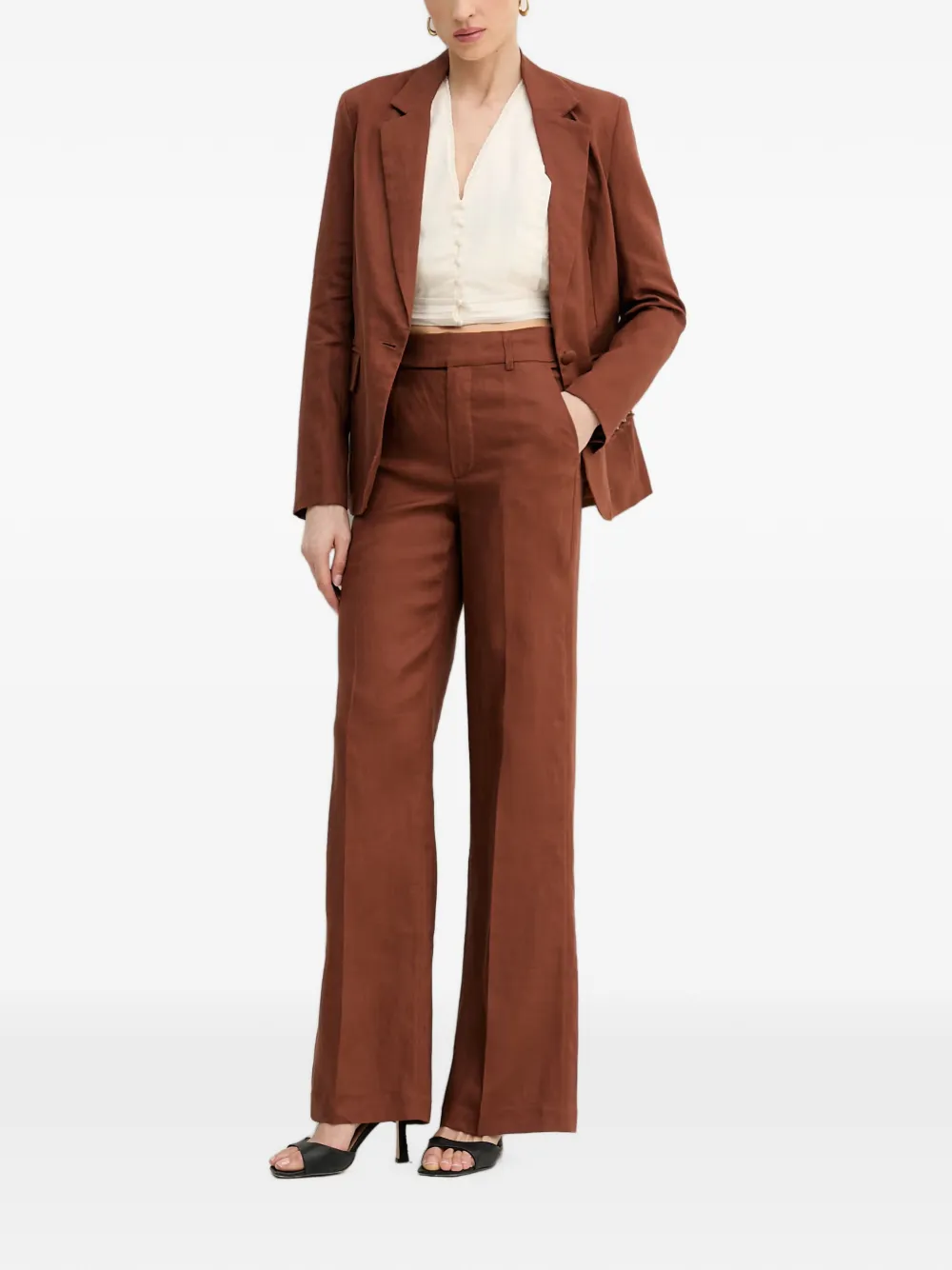 Silvian Heach Blazer met enkele rij knopen en gekerfde revers Beige