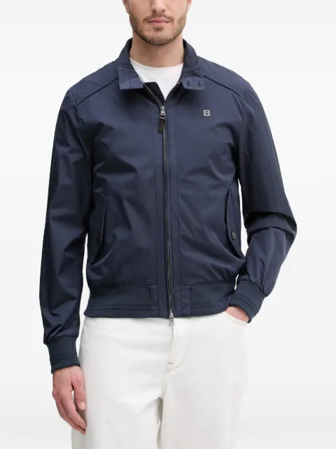 Hackett London logo-embroidered zip-up jacket