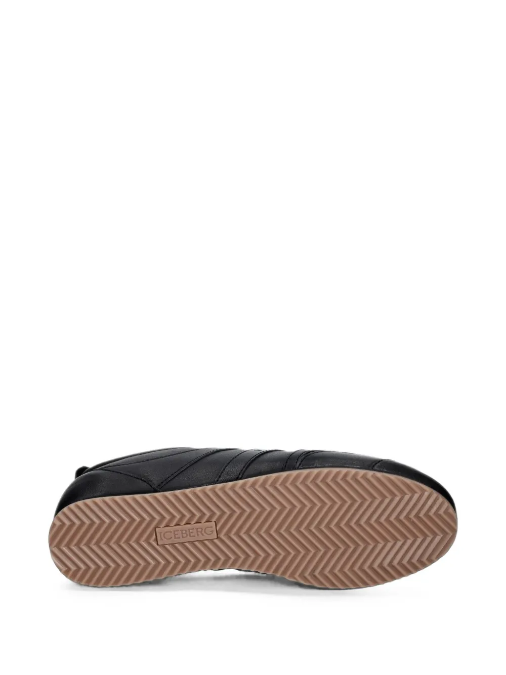 Iceberg logo-print panelled sneakers Zwart