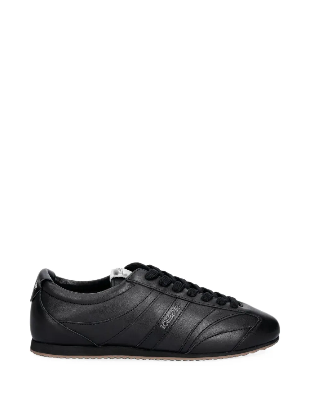 Iceberg logo-print panelled sneakers Zwart