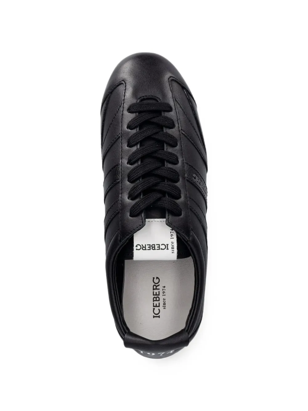 Iceberg logo-print panelled sneakers Zwart