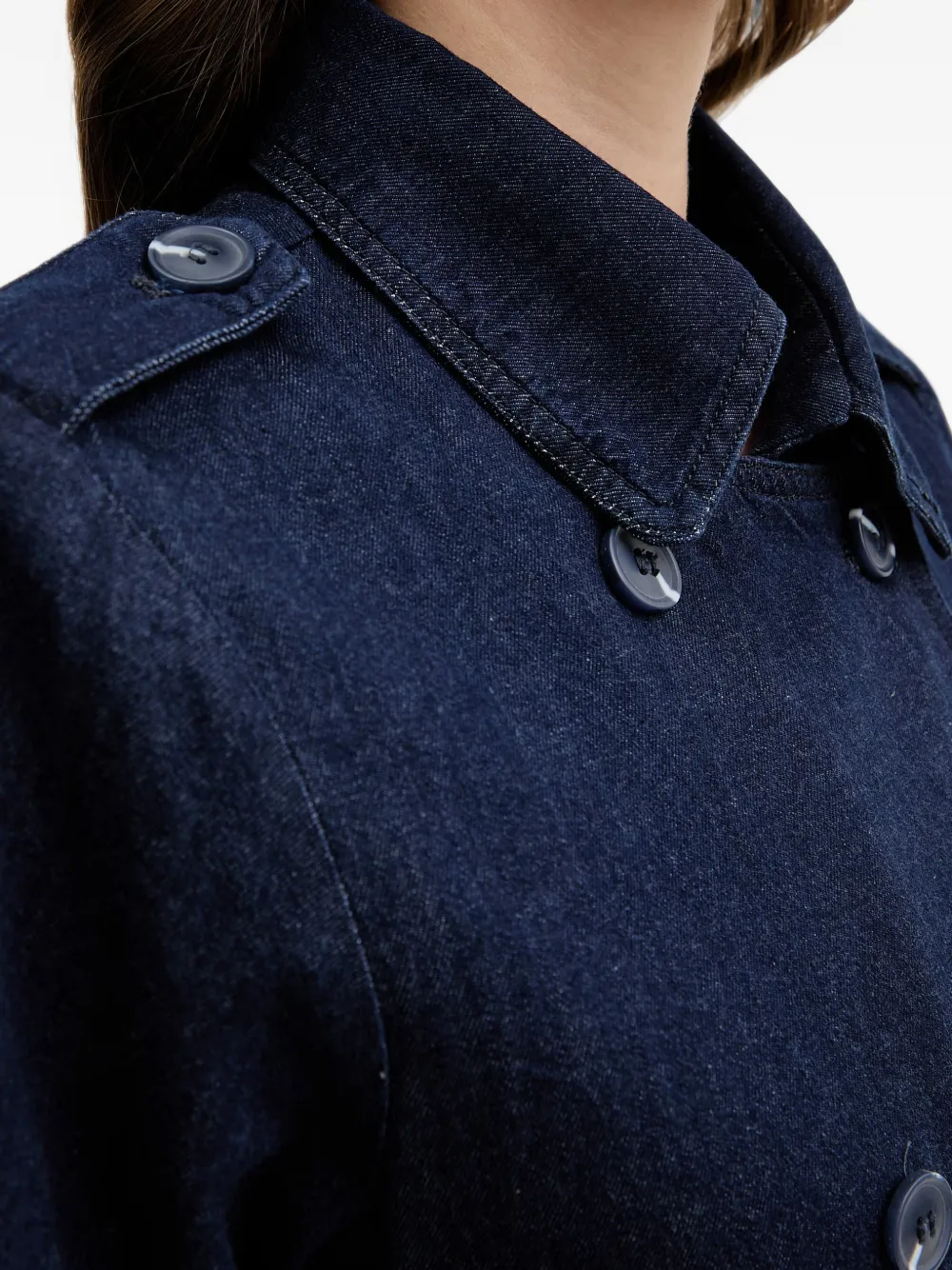 Silvian Heach Mini-jurk met ceintuur en dubbele rij knopen Blauw