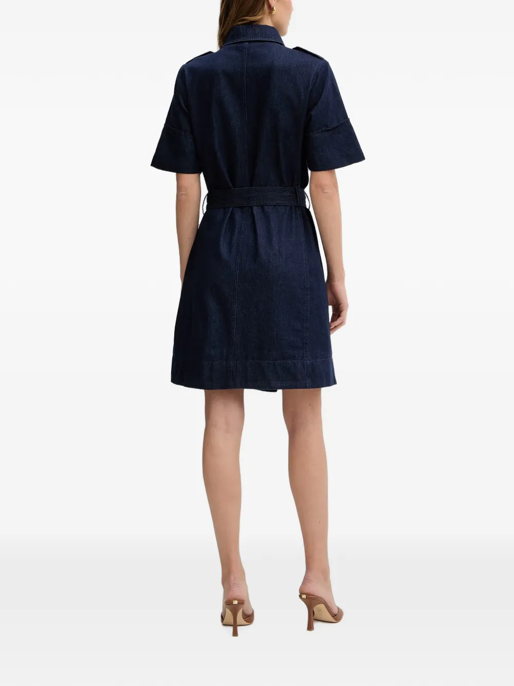 Silvian Heach Mini-jurk met ceintuur en dubbele rij knopen Blauw
