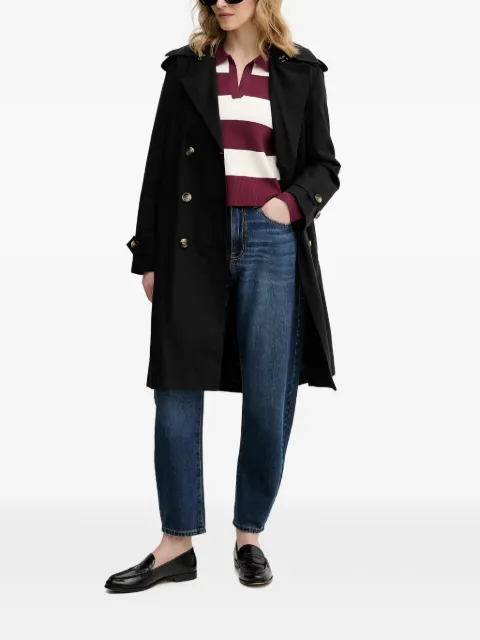 Sisley double-breasted belted trench coat