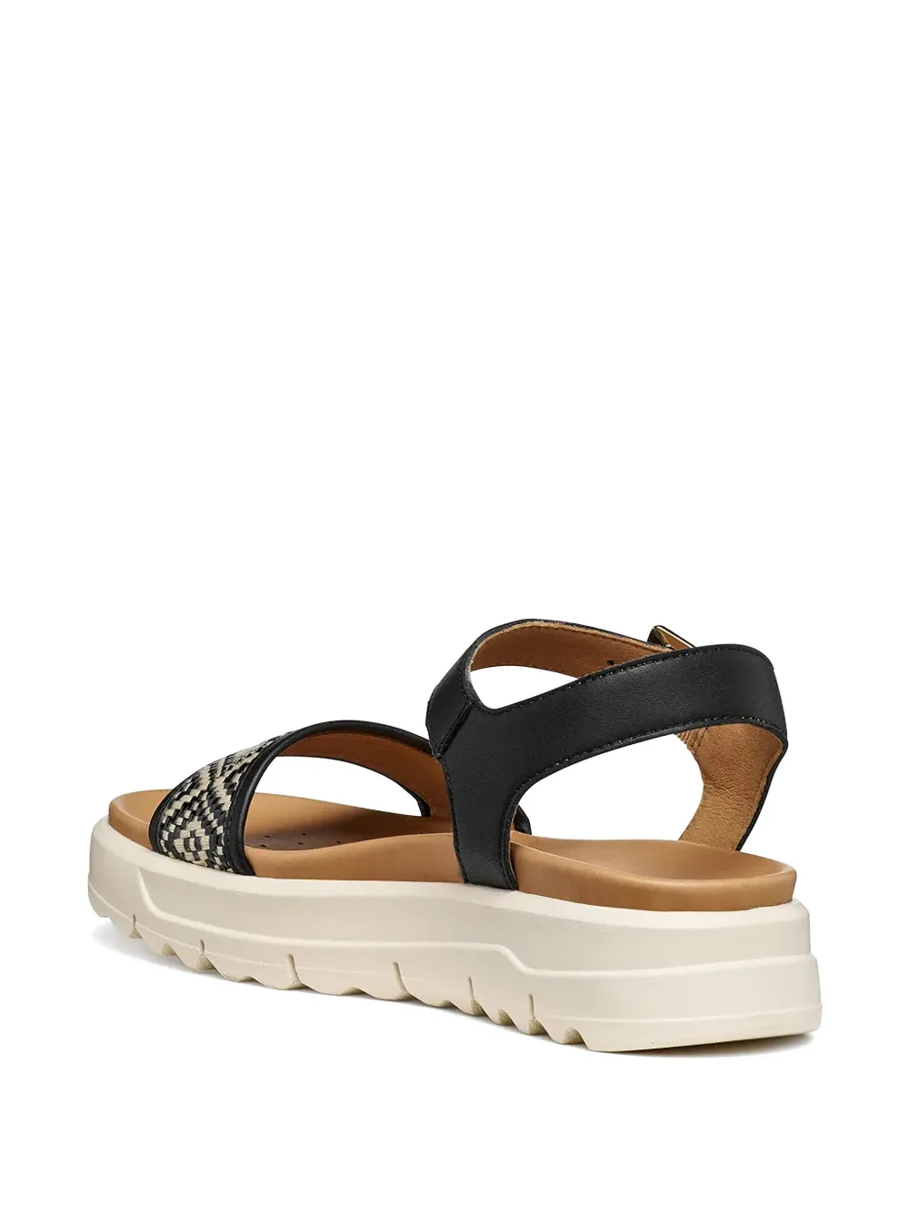 Geox Xand 2.1s geometric-pattern buckled sandals Zwart