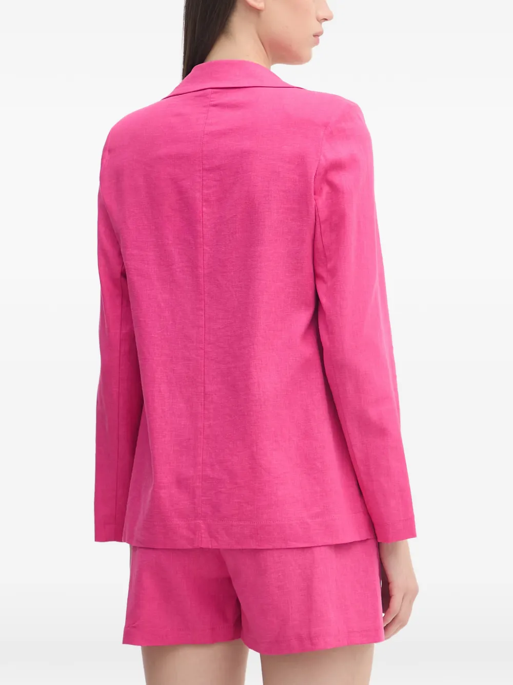 Gaudi Blazer met enkele rij knopen en gekerfde revers Roze