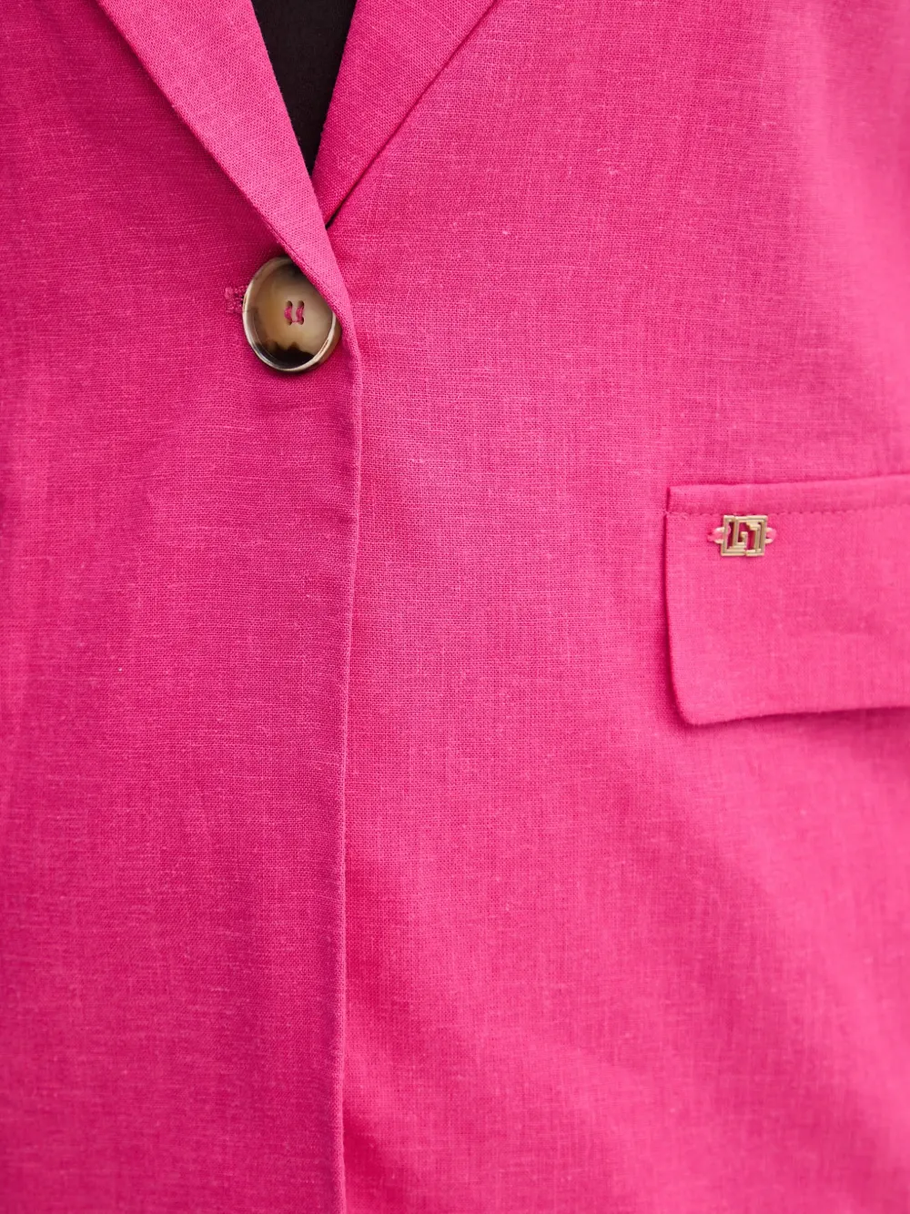 Gaudi Blazer met enkele rij knopen en gekerfde revers Roze