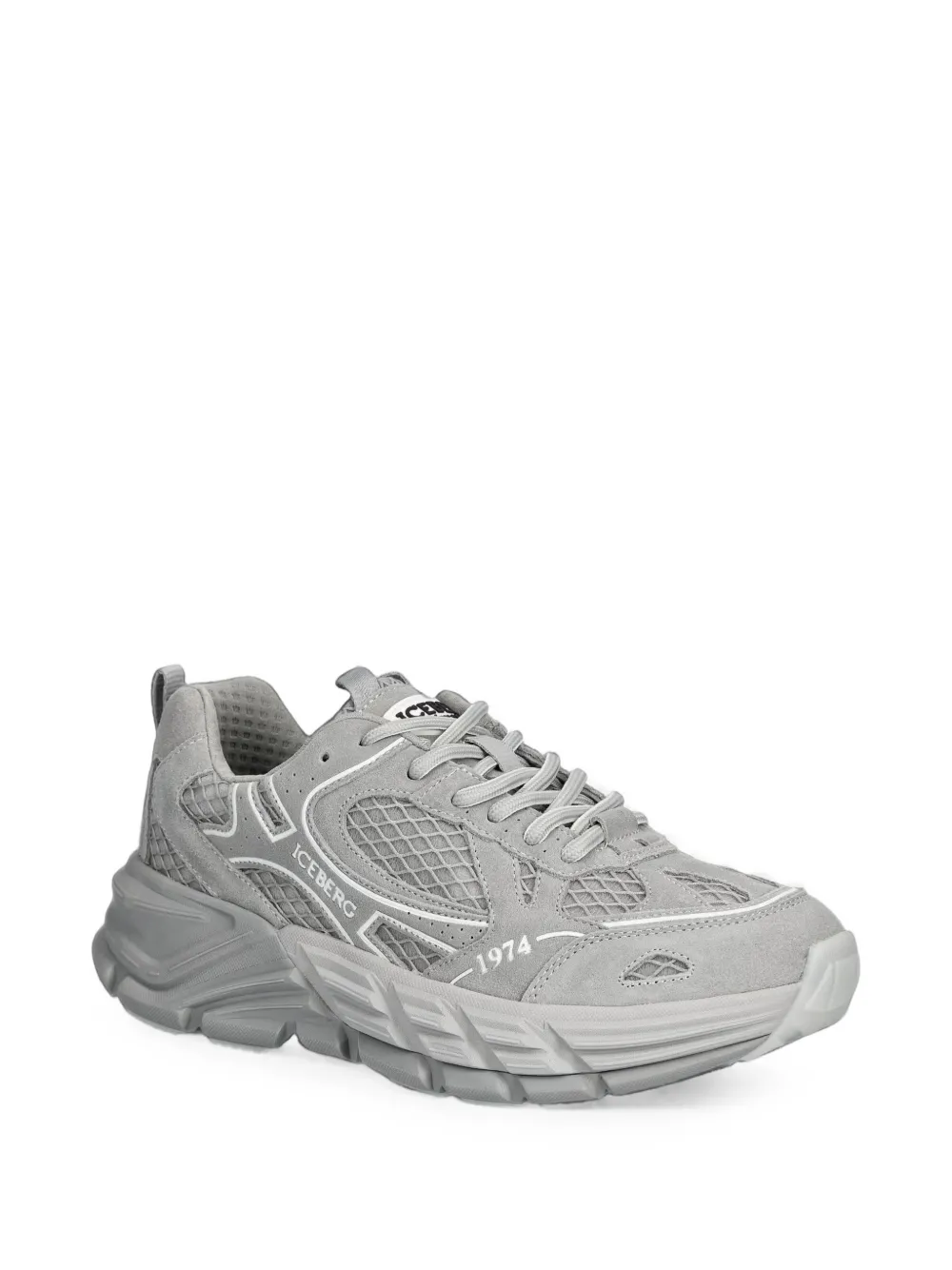 Iceberg panelled mesh sneakers Grijs