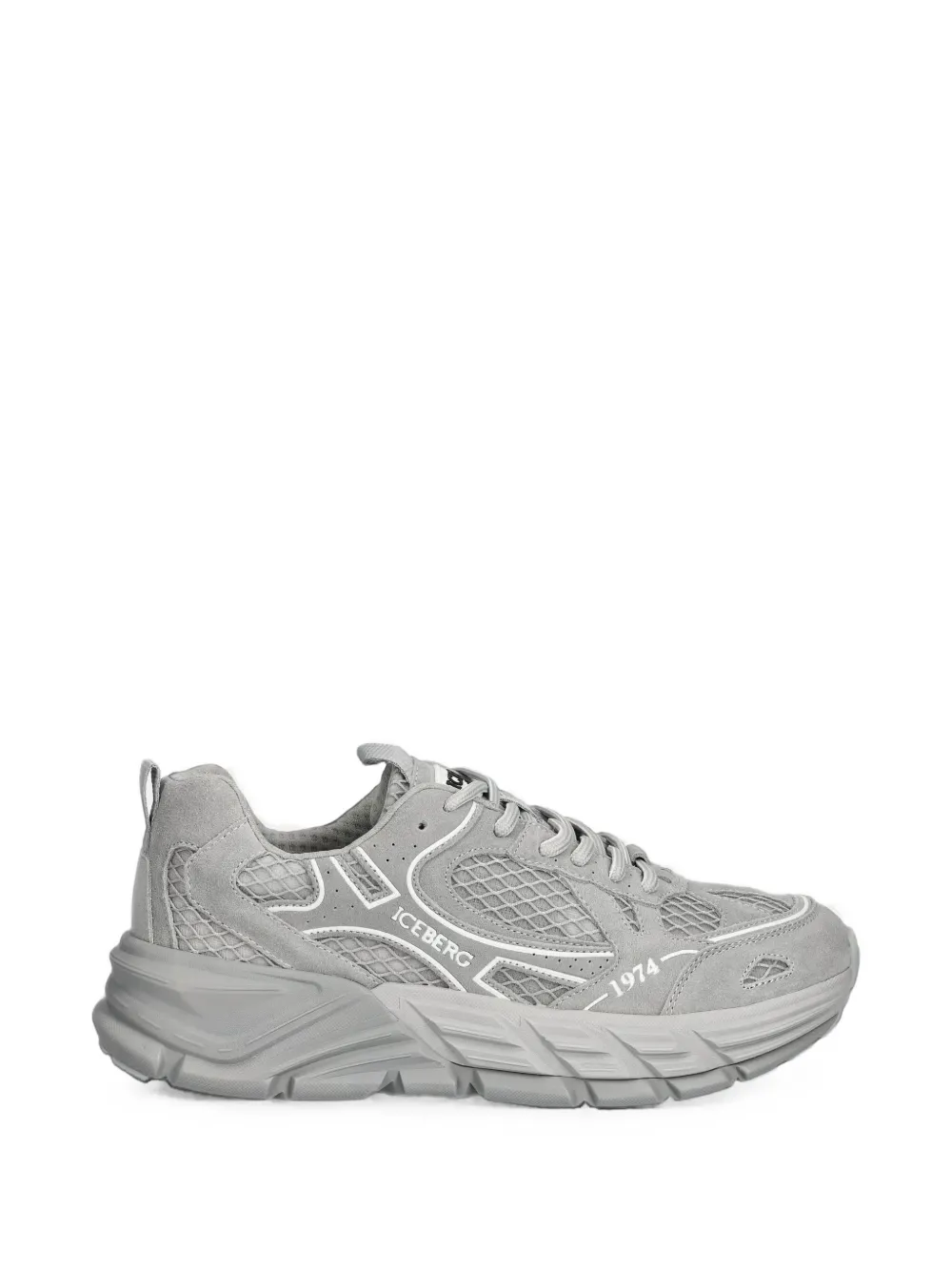 Iceberg panelled mesh sneakers Grijs