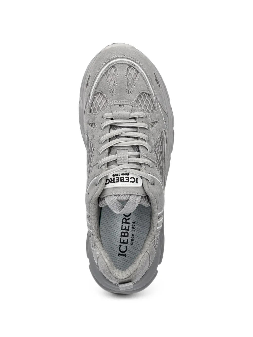 Iceberg panelled mesh sneakers Grijs
