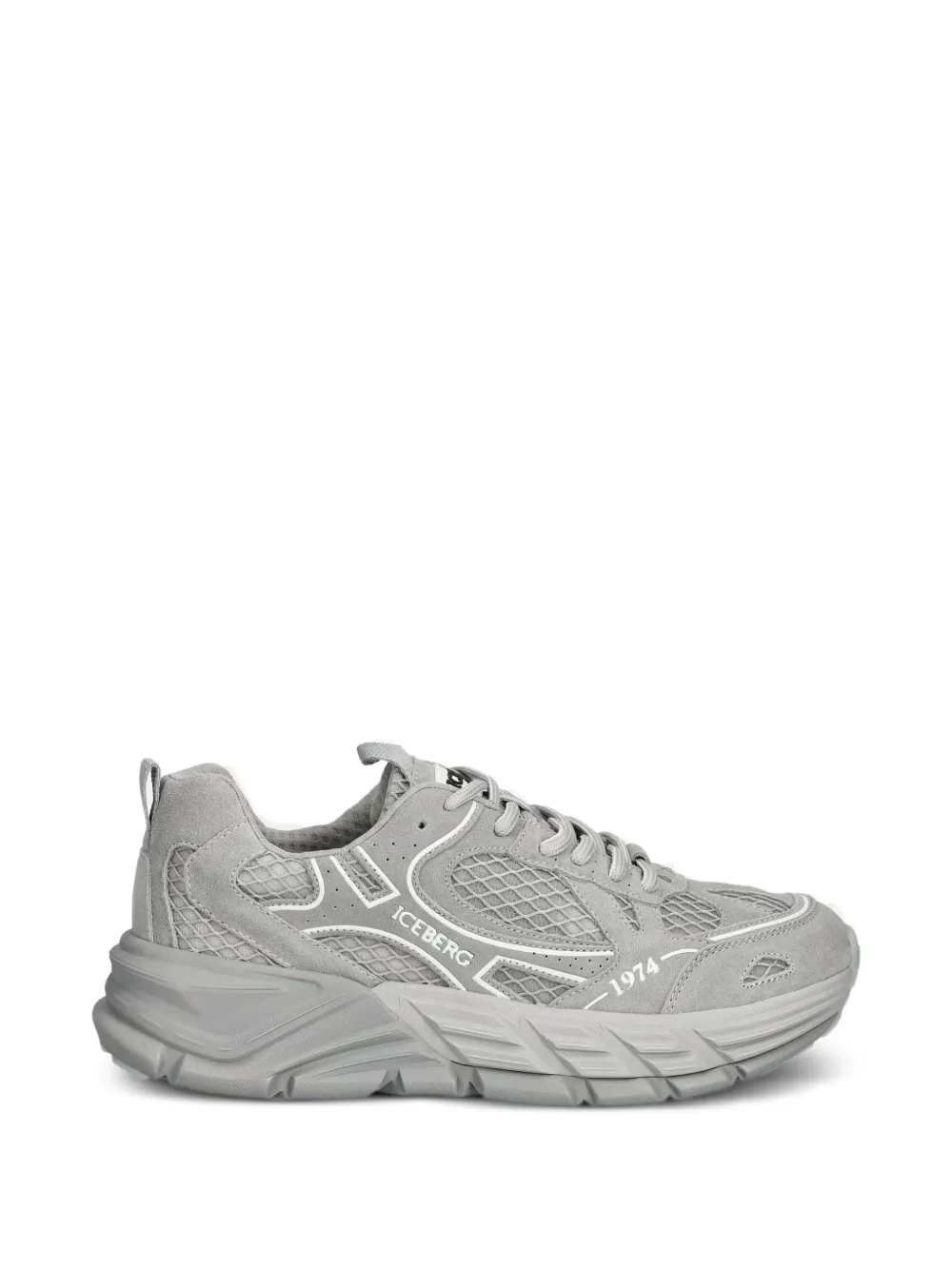 Iceberg panelled mesh sneakers - Grigio