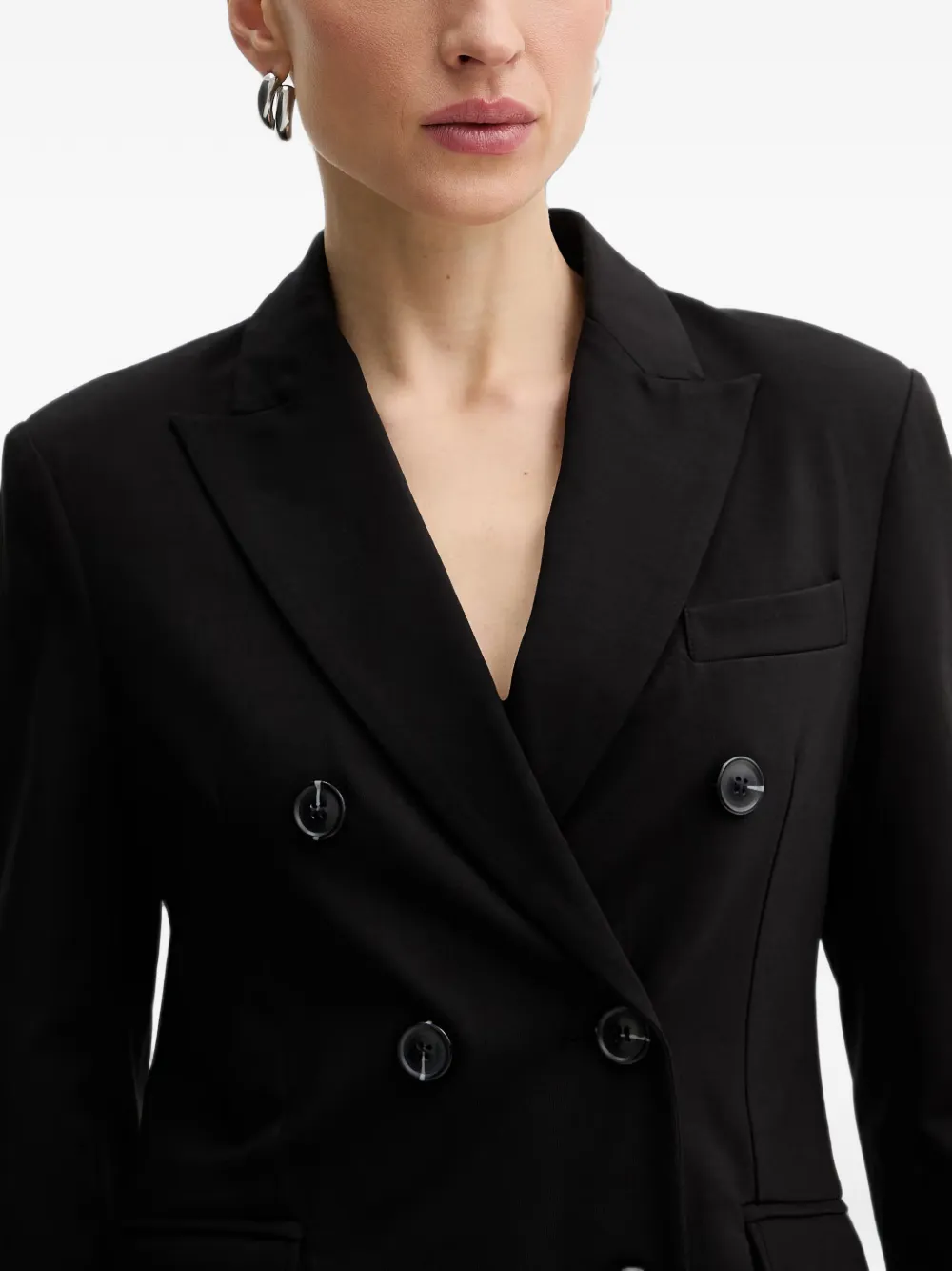 Silvian Heach Fastise blazer met dubbele rij knopen en puntige revers Zwart
