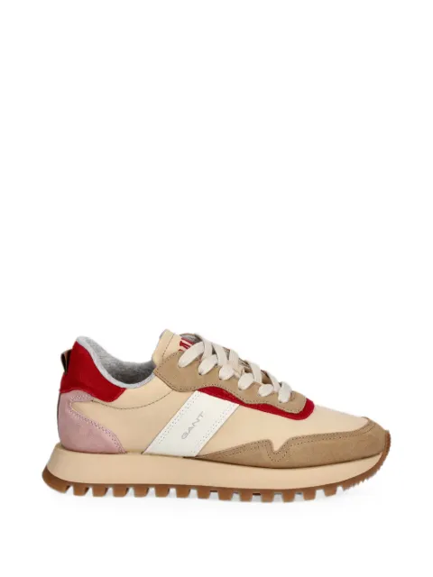 Gant tenis con paneles y ribete de gamuza