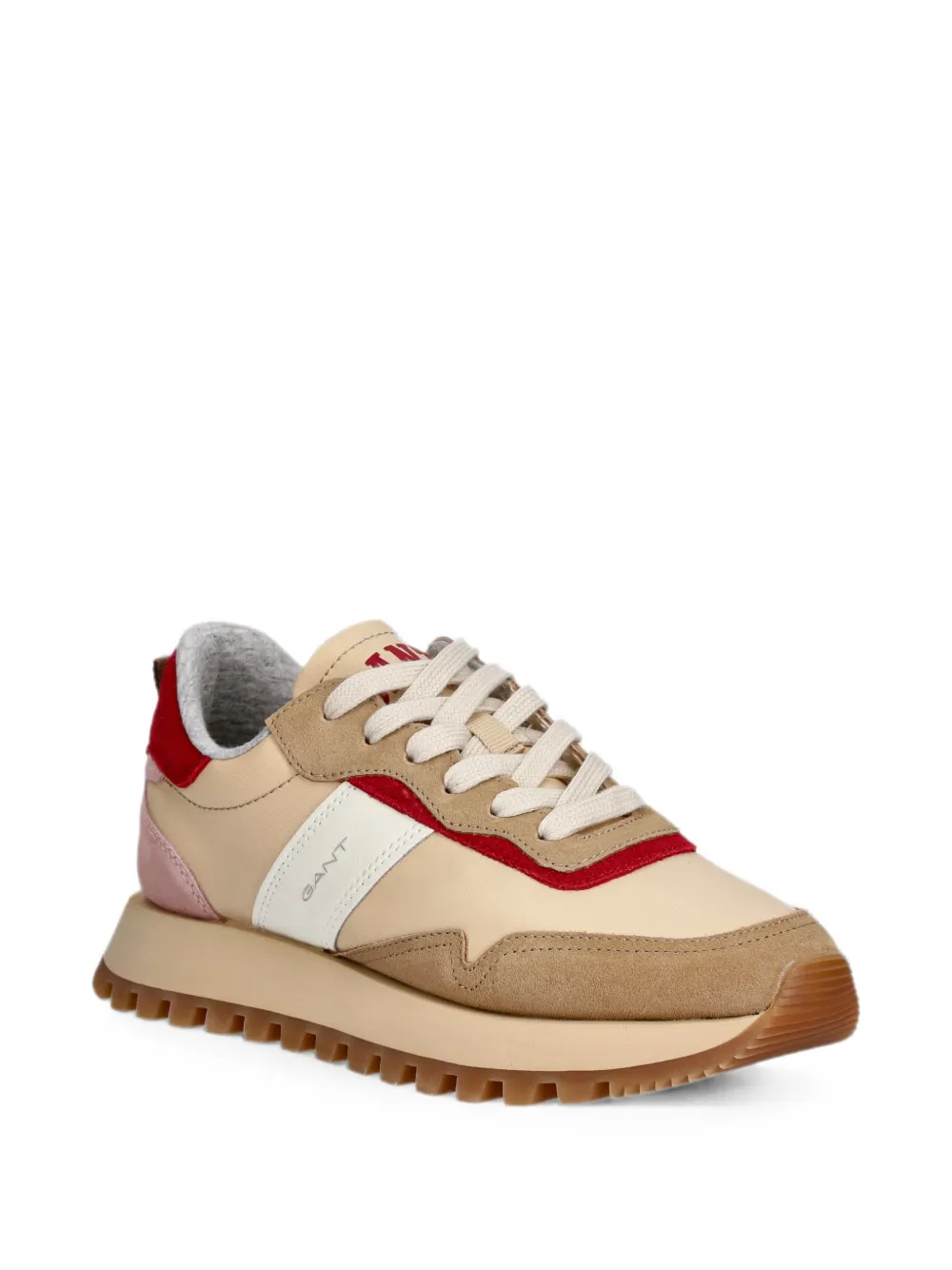 Gant panelled suede-trimmed sneakers Beige