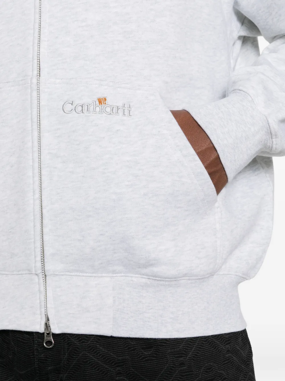 Carhartt WIP Hoodie met geborduurd logo Grijs