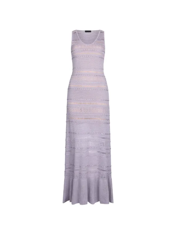 liu jo knit dress LIU JO Long Openwork Knit Dress | Purple
