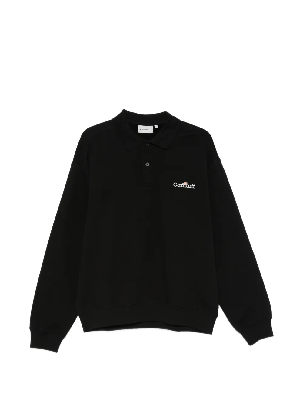 Carhartt WIP WIP Label logo-embroidered long-sleeve polo shirt - Nero
