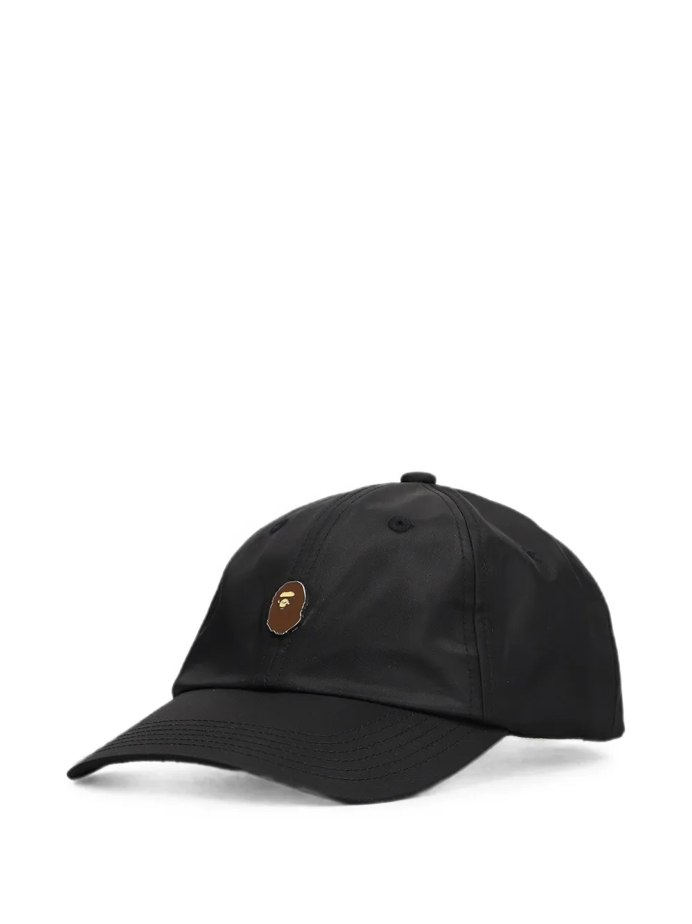 A BATHING APE Head honkbalpet met geborduurd logo Zwart