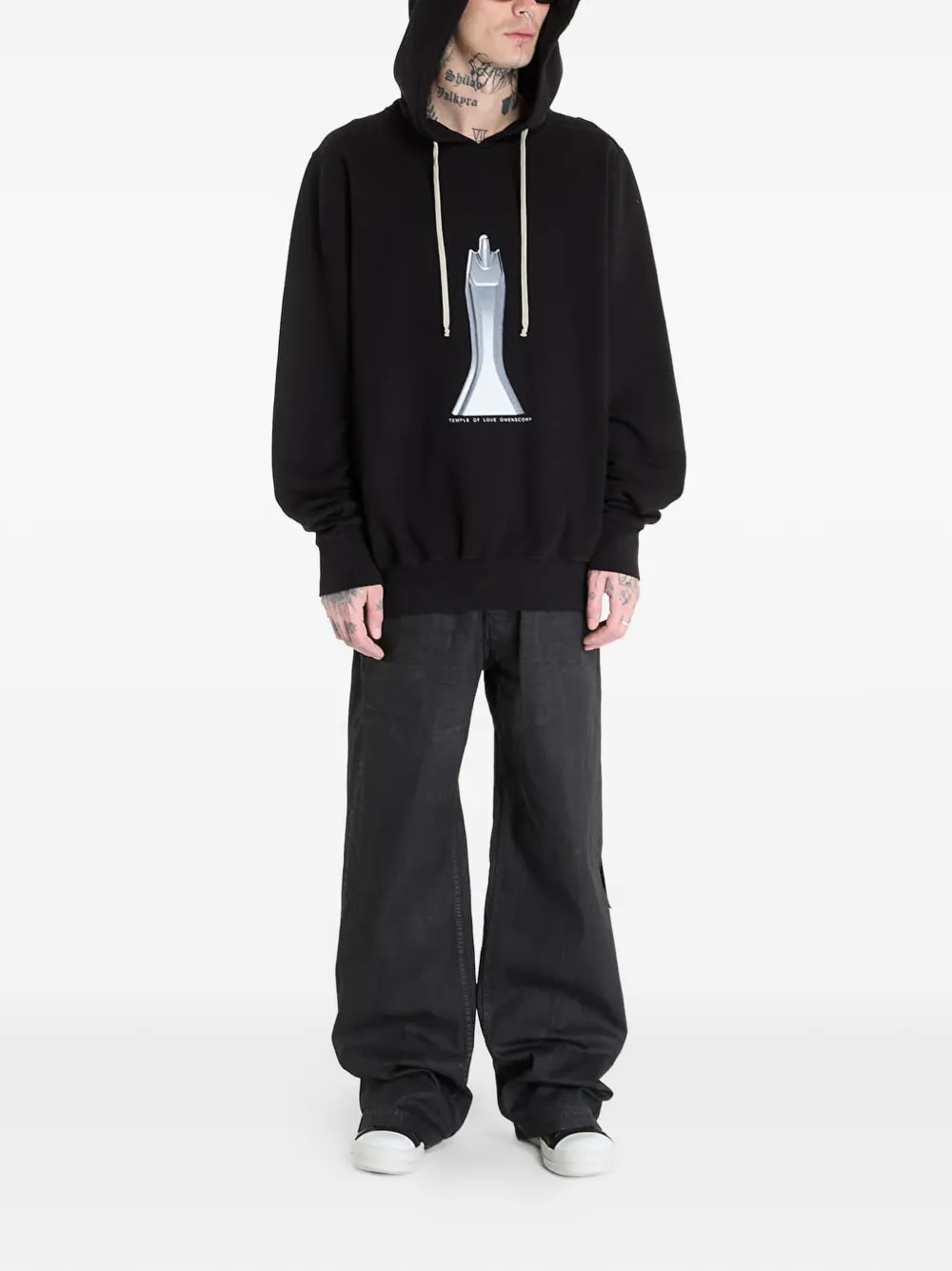 Rick Owens DRKSHDW Oversized hoodie Zwart