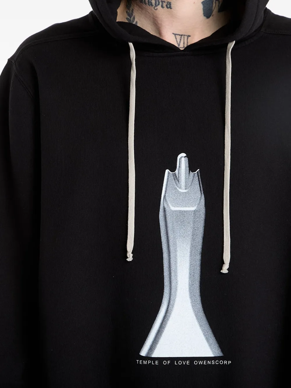 Rick Owens DRKSHDW Oversized hoodie Zwart