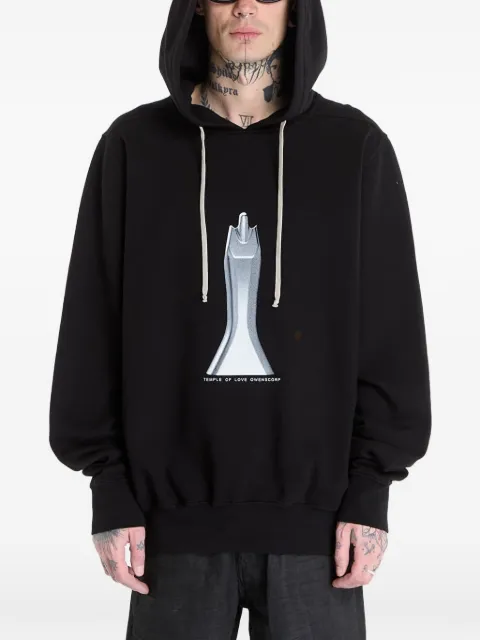 Rick Owens DRKSHDW oversized printed hoodie