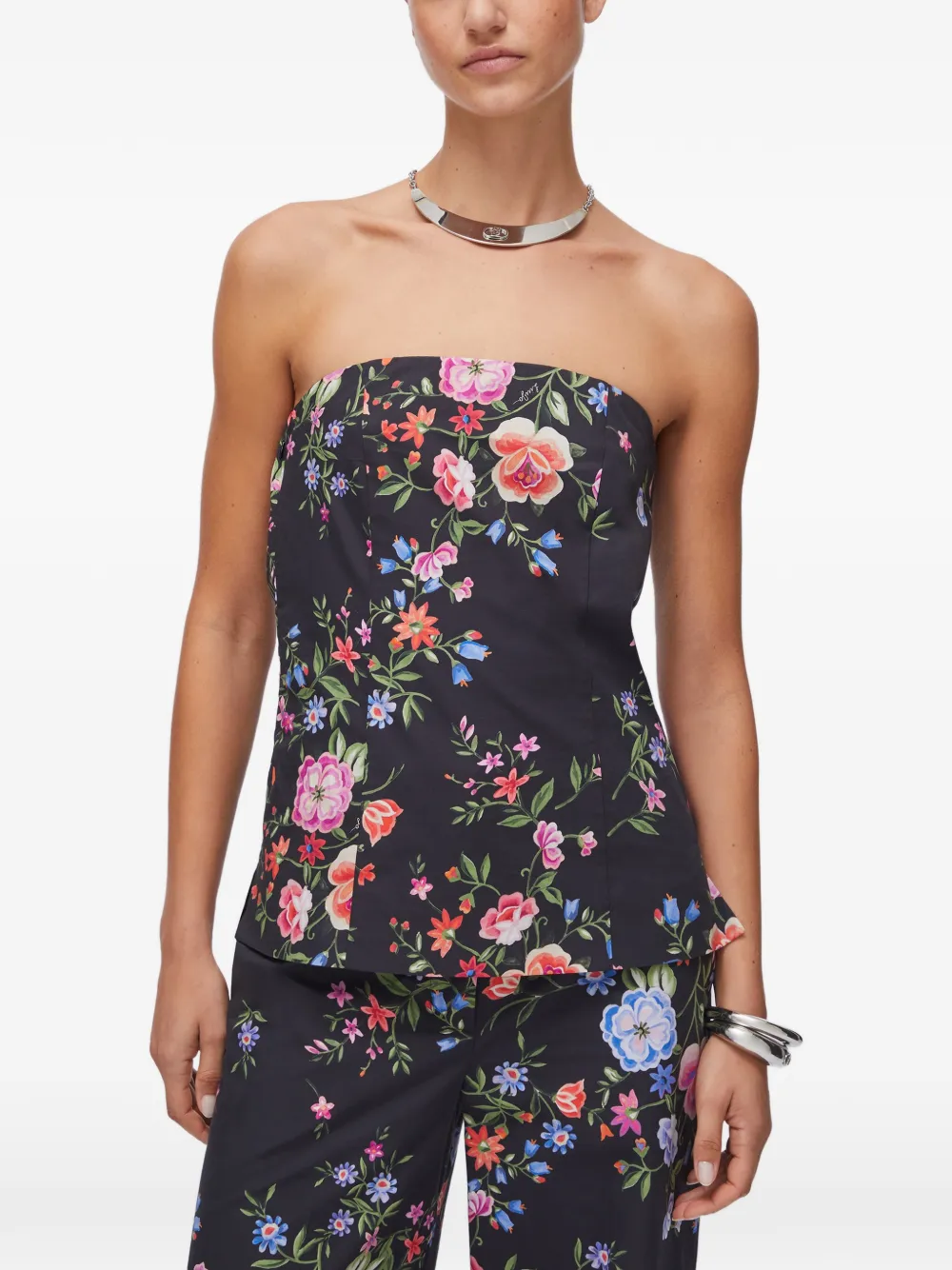 LIU JO floral-print top - Nero