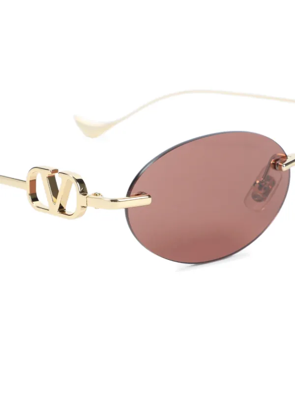 VALENTINO GARAVANI EYEWEAR Vロゴ シグネチャー リムレス サングラス