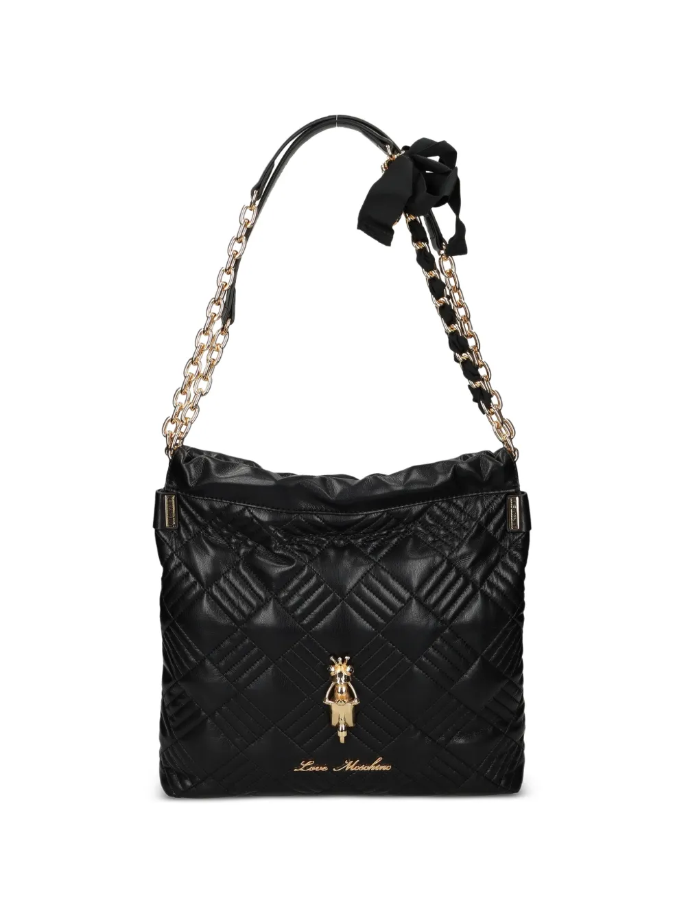 Love Moschino quilted chain-strap tote bag - Nero