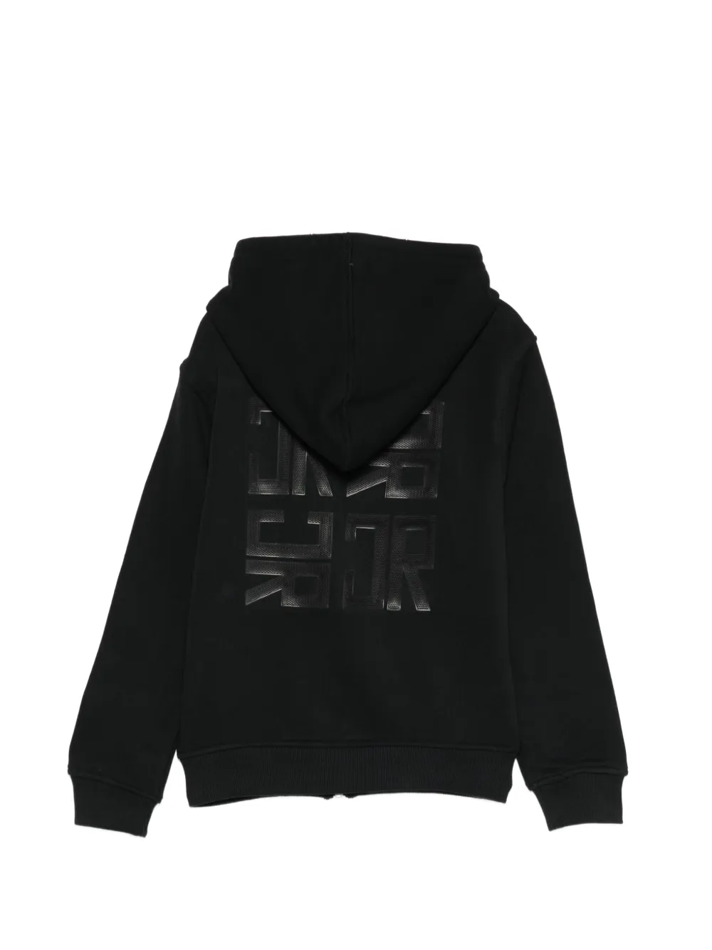 John Richmond Junior Sweater met ritssluiting en capuchon Zwart