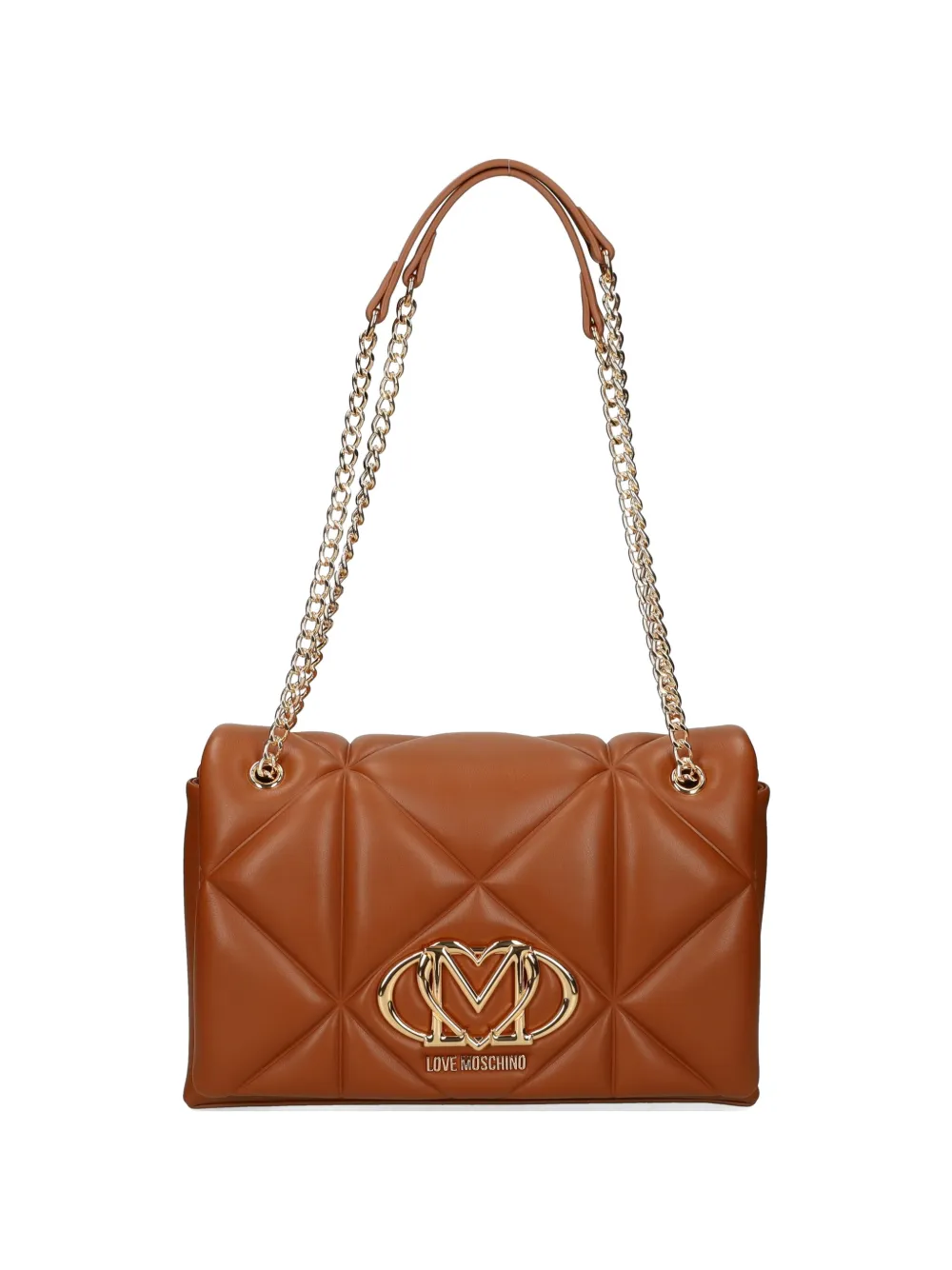 Love Moschino quilted chain-strap shoulder bag - Marrone