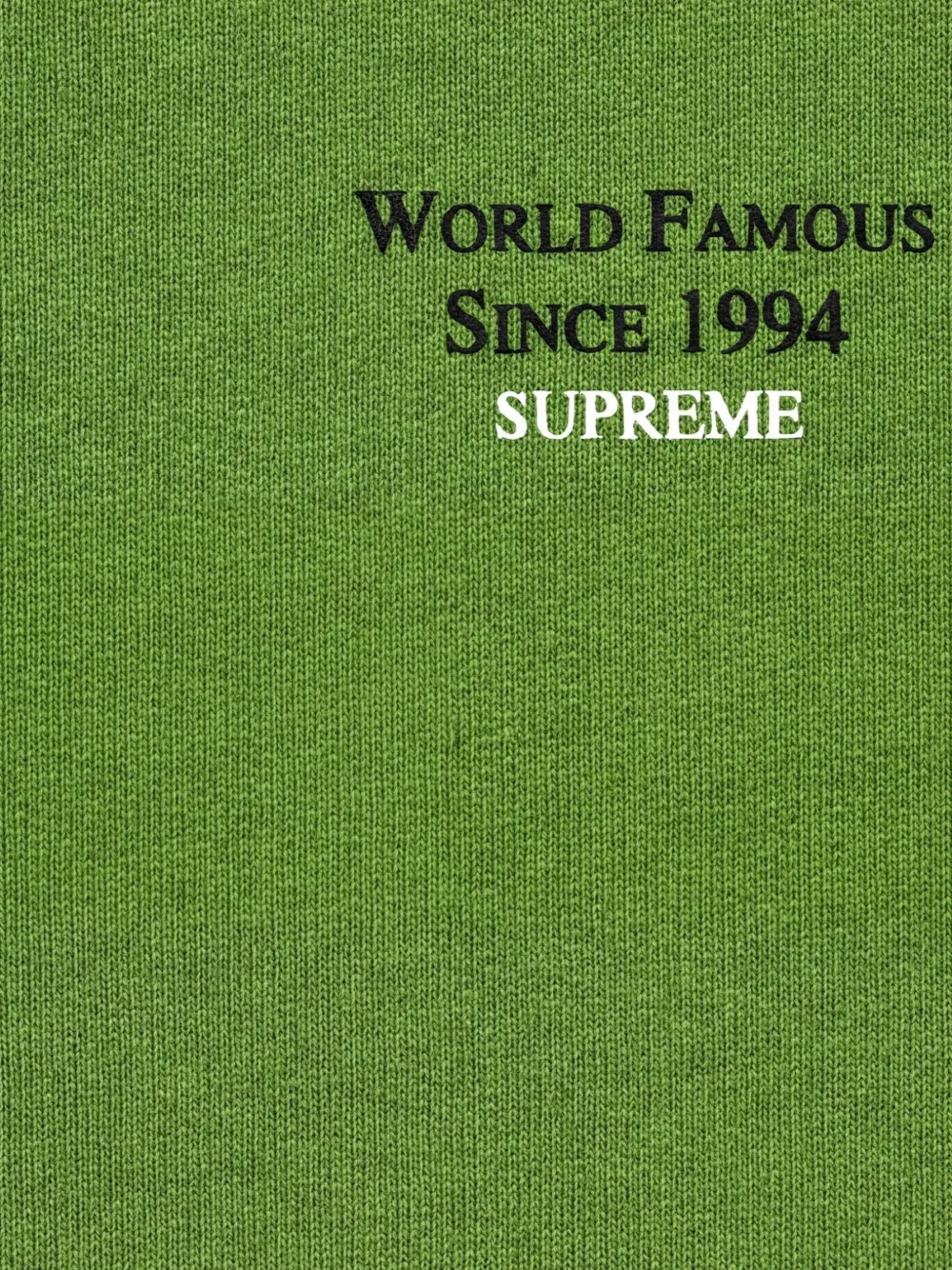  Supreme World Famous Micro Hoodie - Verde 