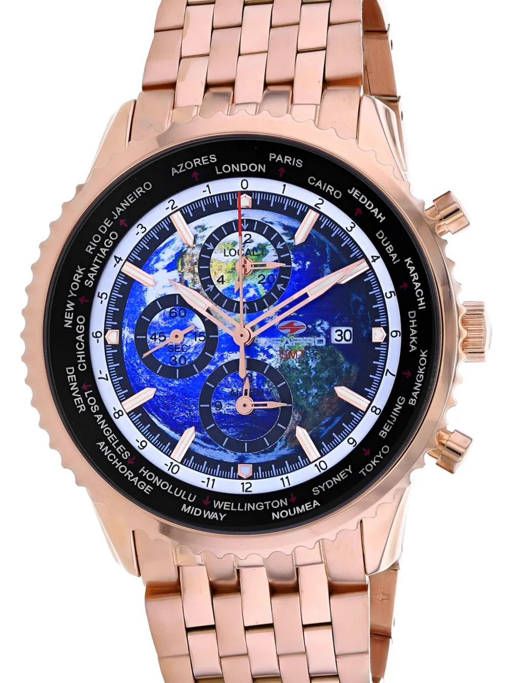  Seapro Reloj Meridian World Timer Gmt De 47 Mm - Azul 
