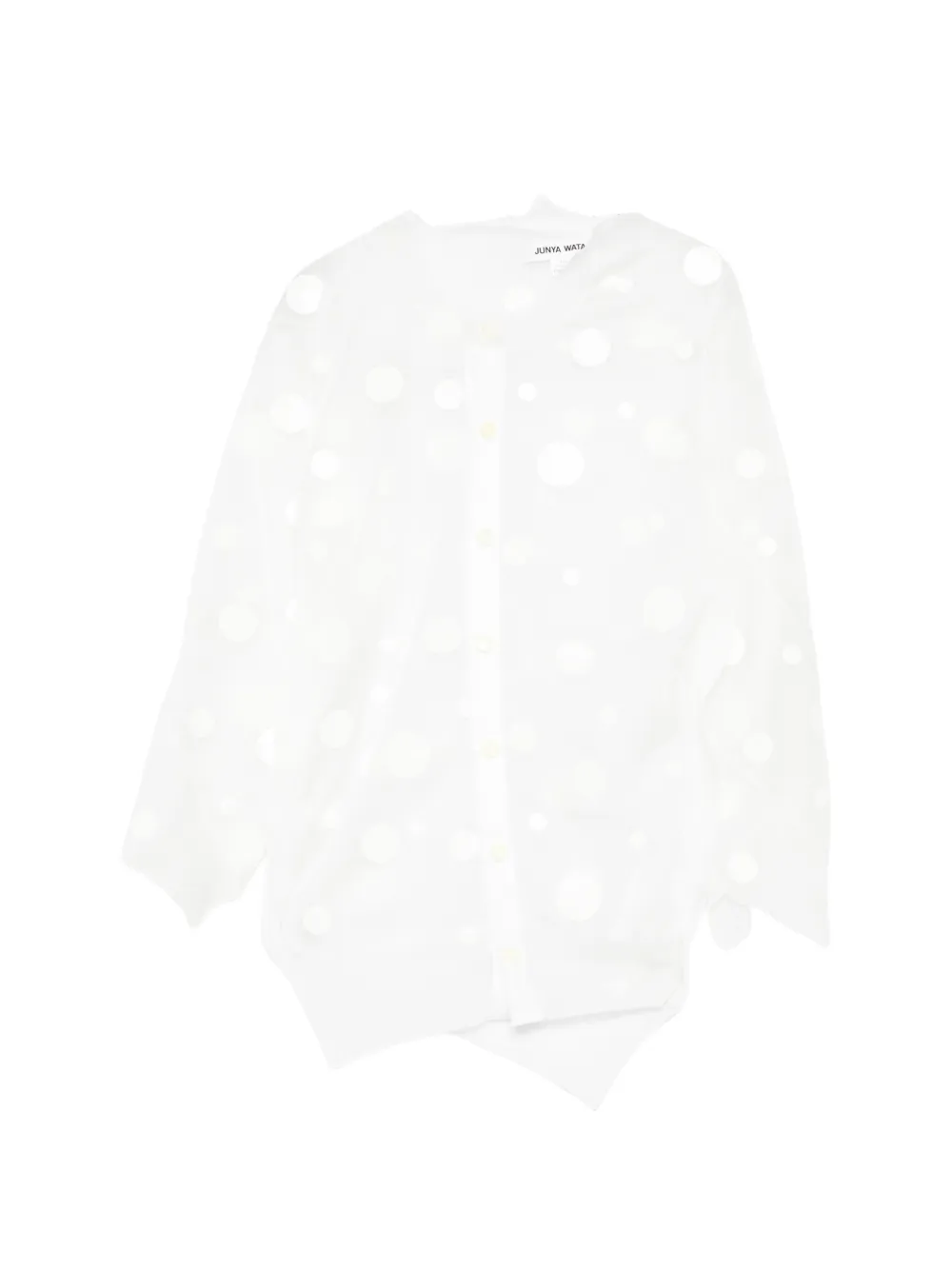 Junya Watanabe polka-dot cardigan - Bianco