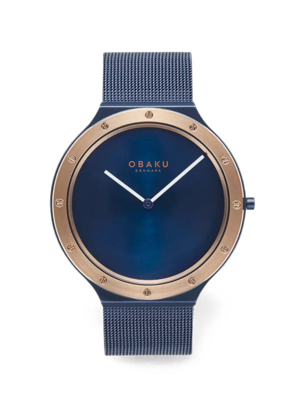 OBAKU mesh-strap 42mm watch - Blau