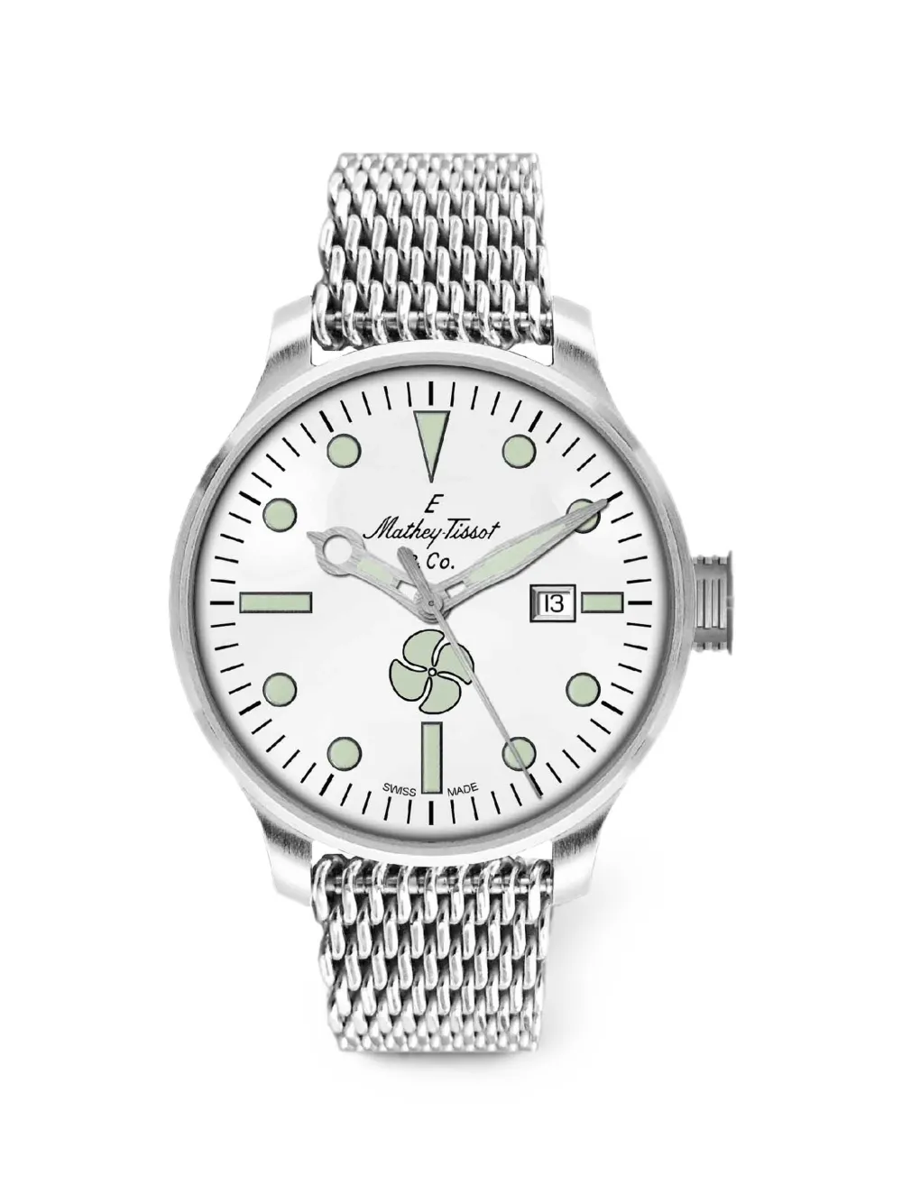 Mathey Tissot Elica 43mm watch - Weiß