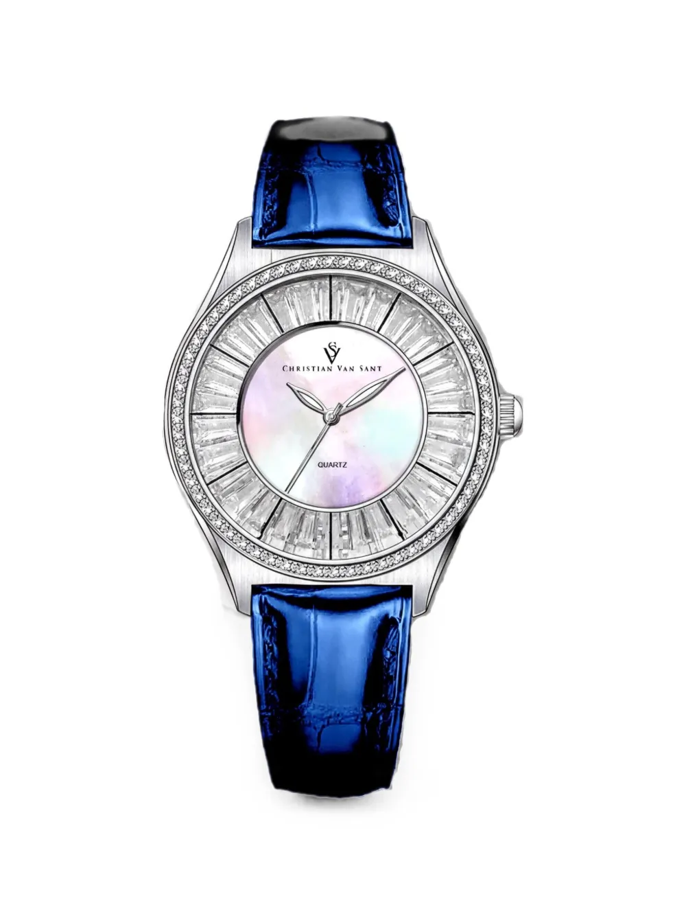 CHRISTIAN VAN SANT Luna Armbanduhr mit Kristallen 40mm - Weiß