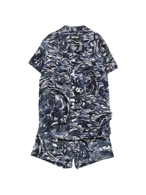 Just Cavalli tiger-print shirt and shorts set