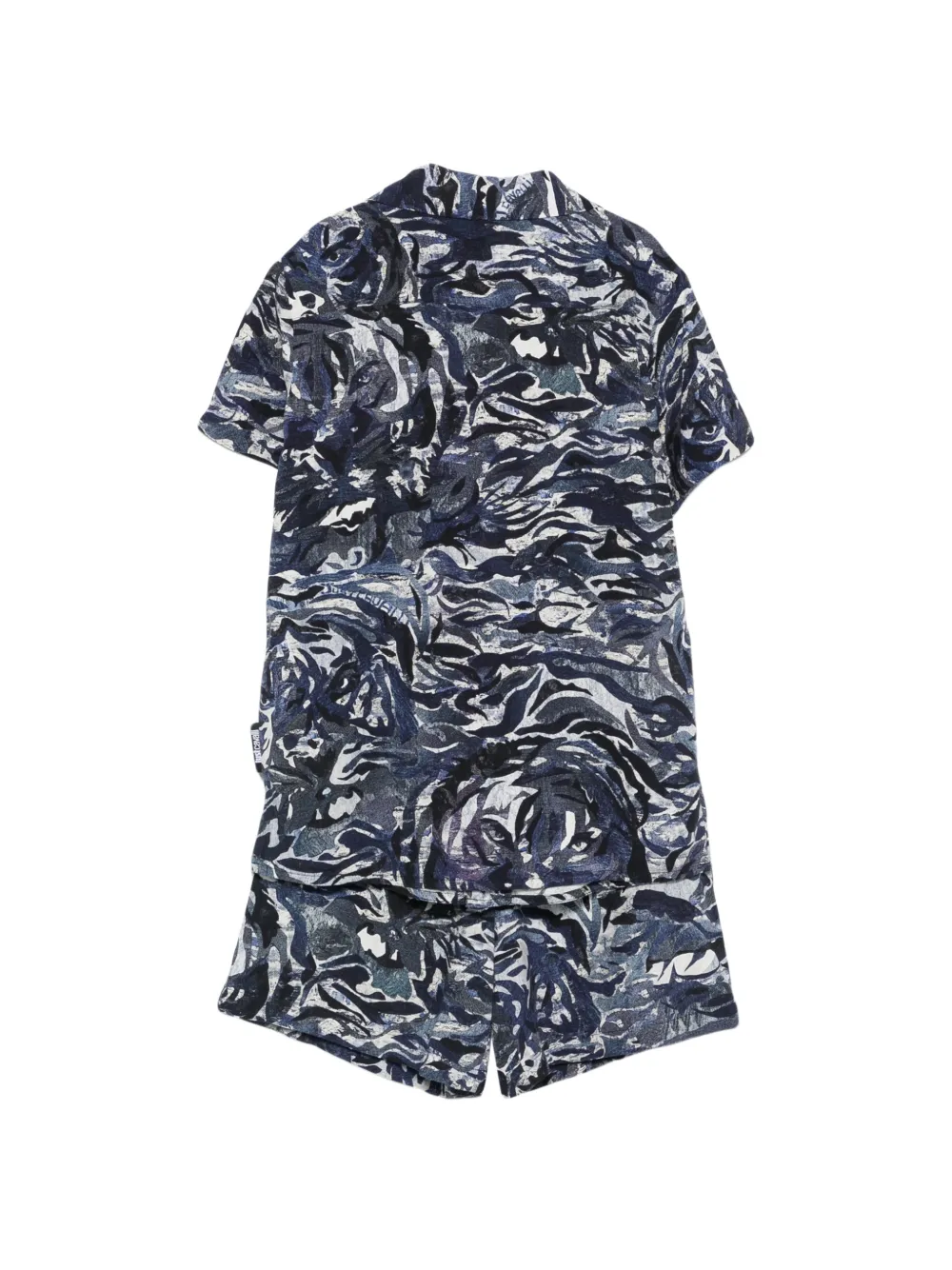 Just Cavalli Shirt en shorts met tijgerprint Blauw