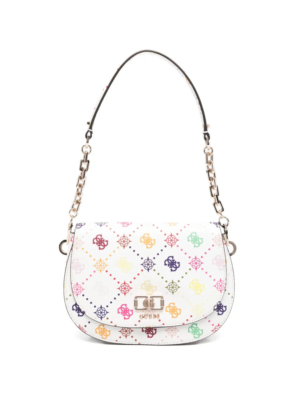 GUESS USA logo-plaque shoulder bag - Bianco