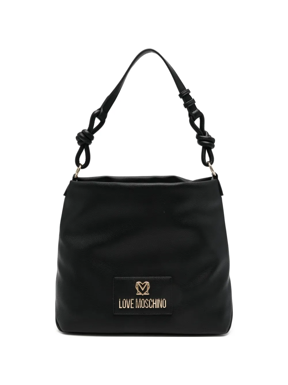 Love Moschino logo-plaque shoulder bag - Nero