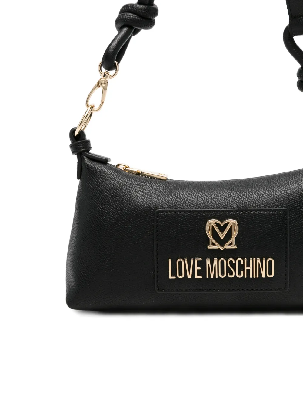 Love Moschino Schoudertas met logoplakkaat Zwart