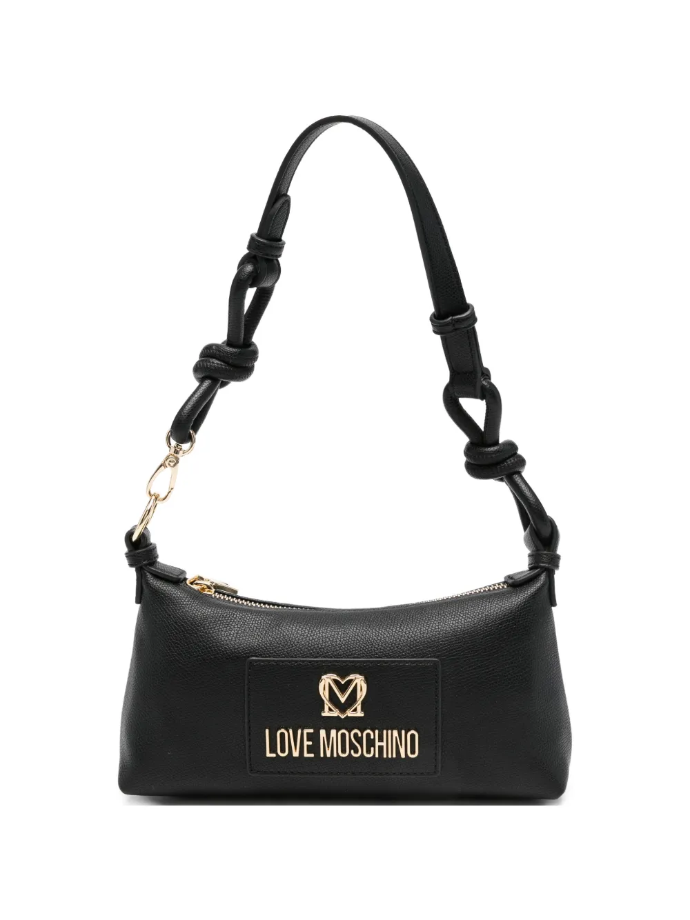 Love Moschino logo-plaque shoulder bag - Nero