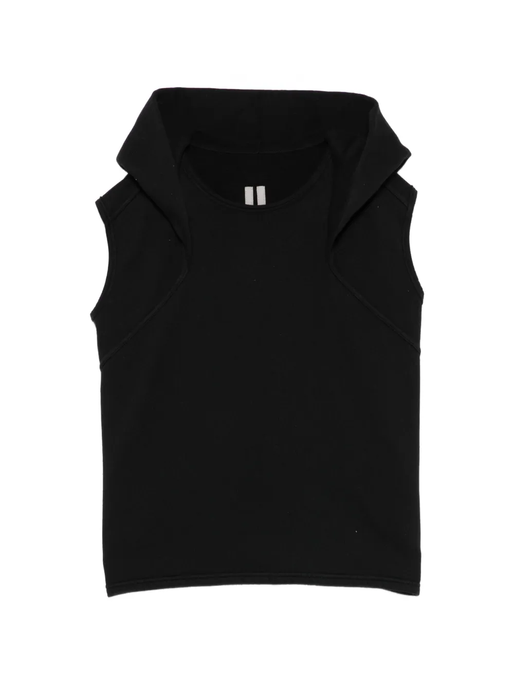 Rick Owens Kids panelled collarless top - Nero
