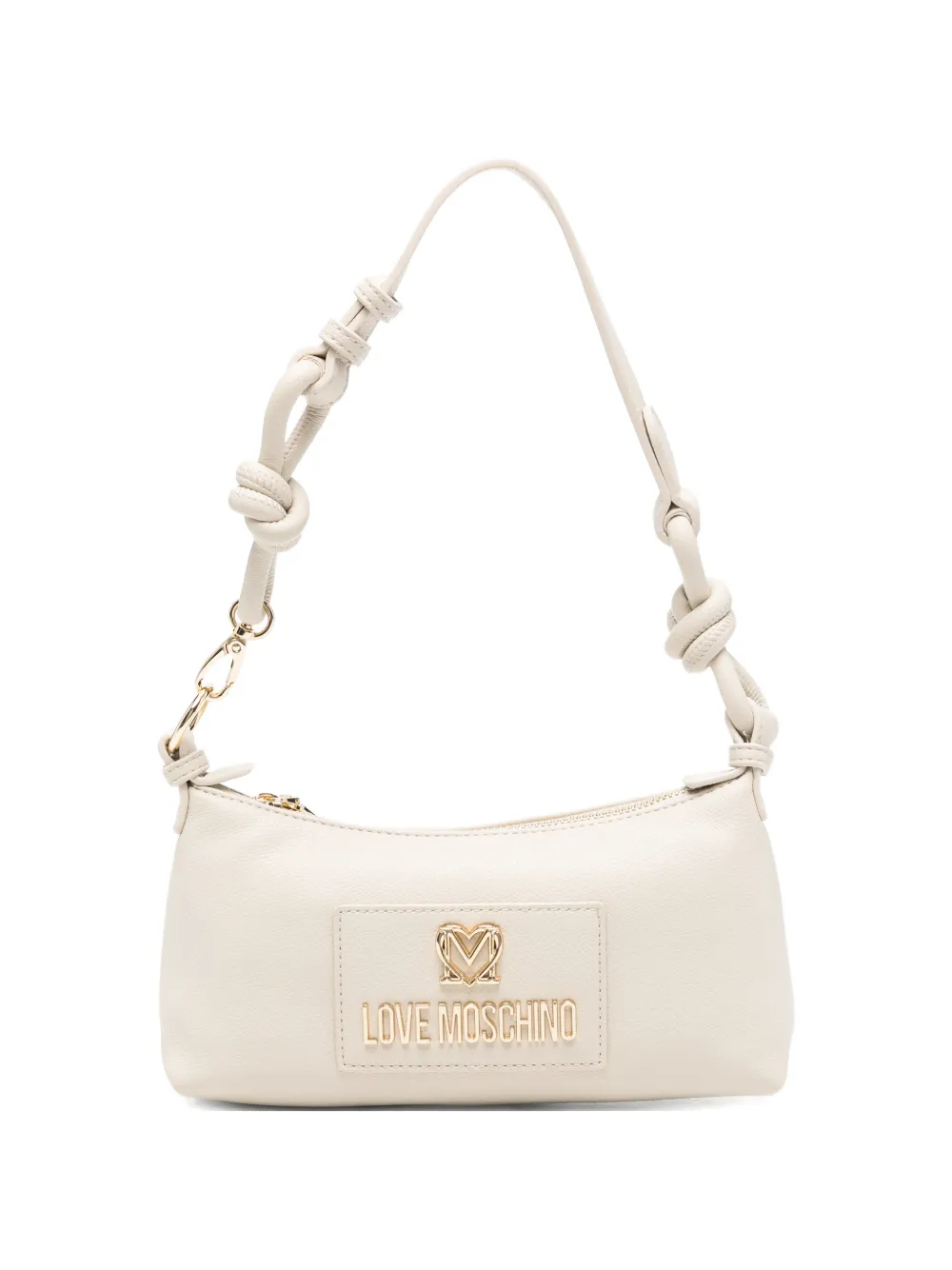 Love Moschino knotted-strap logo-plaque shoulder bag - Toni neutri