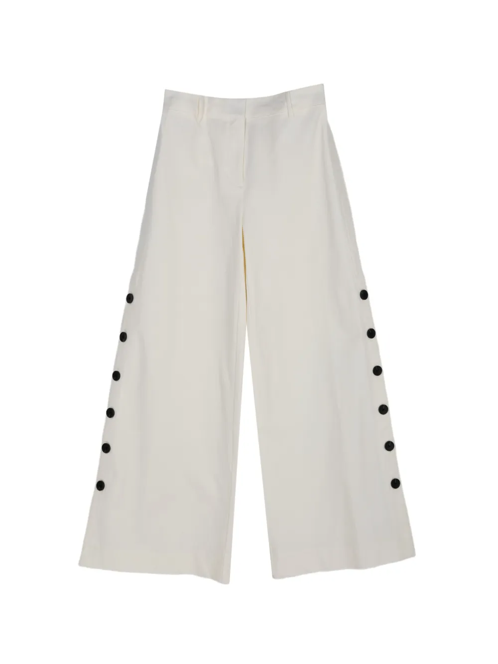 Derek Lam 10 Crosby Tova button-detail wide-leg trousers - Toni neutri