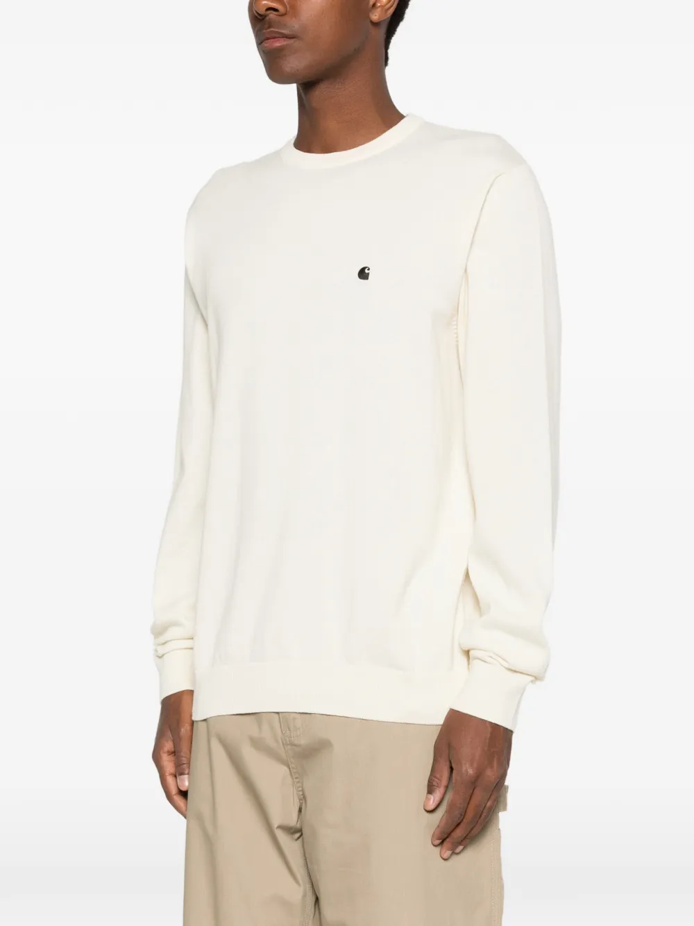 Carhartt WIP Madison trui met geborduurd logo Beige